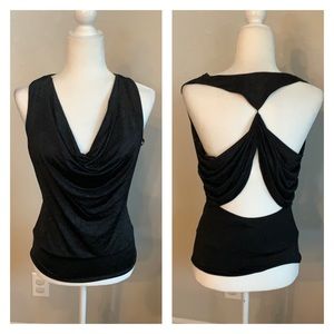 Arden B open back Black Top
